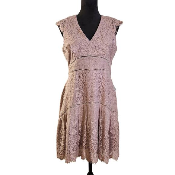 Adelyn Rae Dresses & Skirts - ADELYN RAE NWT Mauve Lace Sleeveless Dress, Size 12